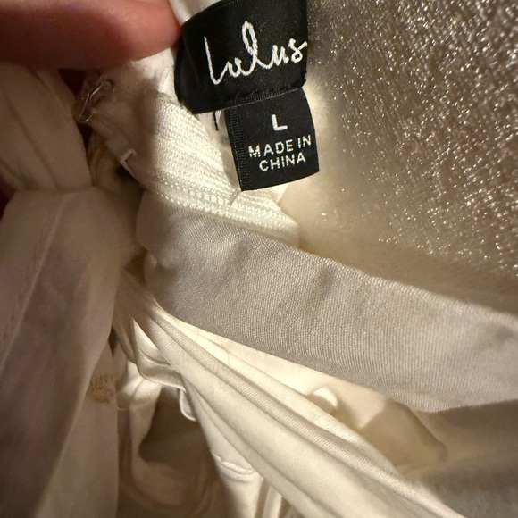 Lulus Size Large Lovely Intent White Floral Embroidered Backless Tiered Romper - Picture 6 of 7